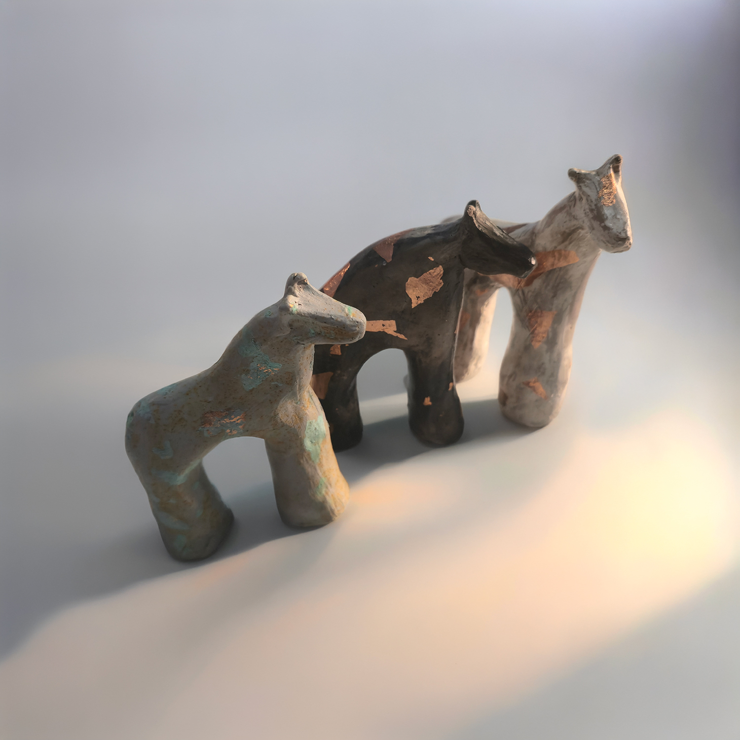 Debbie Doye, Three Tiny Group Horses, 